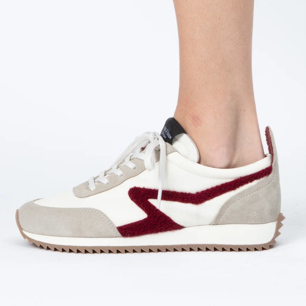 Rag Bone Retro Runner Low Top Sneaker Birch Sz 40